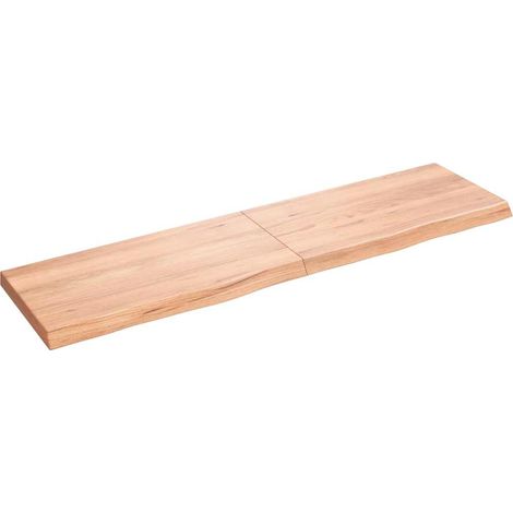 Maison Exclusive - Piano Bagno Marrone 120x30x(2-4) cm Legno Massello Trattato (1/5)