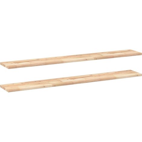 Maison Exclusive - Schweberegale 2 Stk. 120x20x2 cm Massivholz Ak
