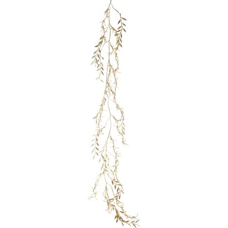 Ghirlanda di Pungitopo Artificiale con Perle 158 cm, Festone Decorativo Natalizio per Camino, Tavolo e Ringhiere (1/3)