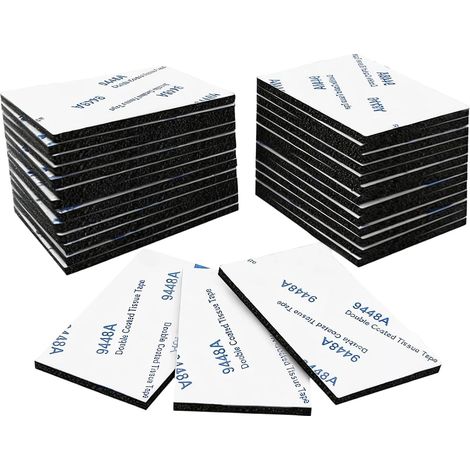 20 pcs Autocollants Double Face Extra Forts - Adhésif Puissant pour Maison, Décoration & DIY - Forte Adhésion (5 cm x 3 cm x 3 mm, rectangles) (1/5)