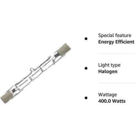 Ampoule halogène linéaire Eco R7 78 mm blanche 120 W 150 W (lot de 5)