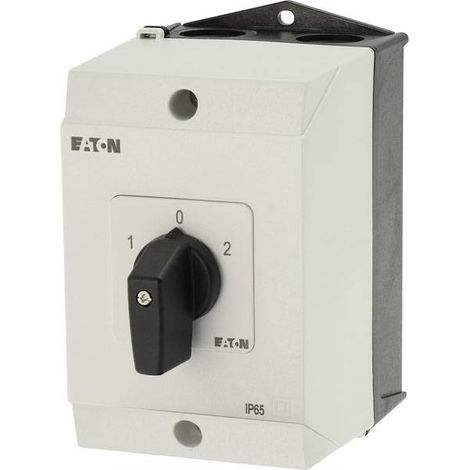 Eaton Inverseur, T3, 32 A, montage en saillie, 3 unité(s) de construction, Contacts : 5, 60 °, encliquetable, avec position 0, 1-0-2, Numéro de design 8401, 207188 (1/5)