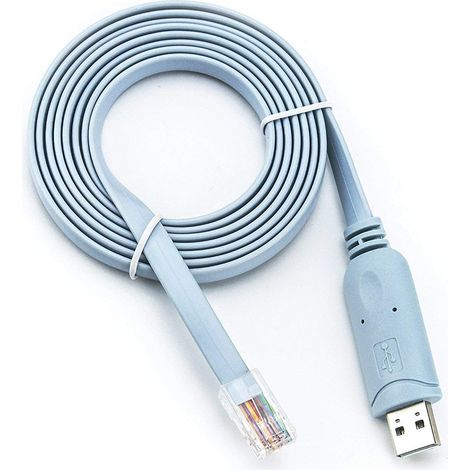 Câble console USB vers RJ45 pour routeurs Cisco (Juniper/NETGEAR/Ubiquity/LINKSYS/TP-Link) (1/3)