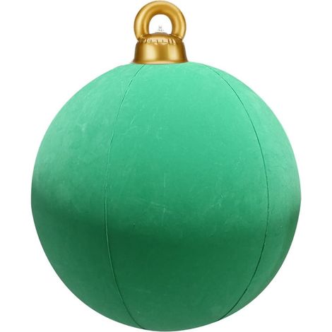 Boule De Noel Gonflable - 60 Cm - Velours Flocké - Extérieur Jardin Cour - 1 Pièce (1/2)