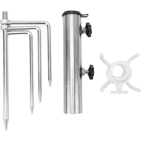 Bracket of parasol enterre in steel with tip of Parasol of garden with 4 pin for spike-nique of Camping (1/5)