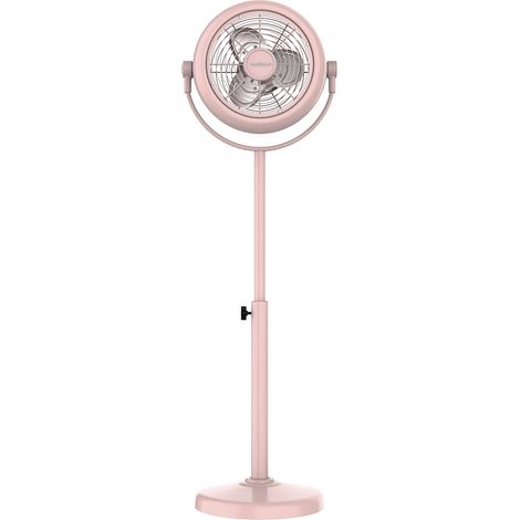 Cecotec - Ventilatore retrò EnergySilence 250 ClassicStyle Pink, 25 W, diametro 10", 3 assi aerodinamici, inclinazione regolabile, 2 velocità, elegante design rosa