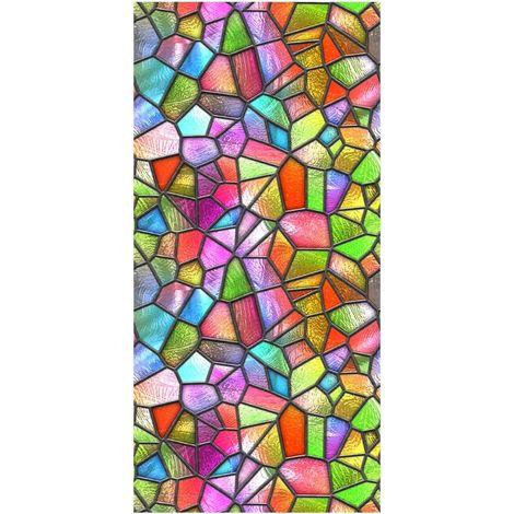 Film pour Vitres Décoratif en PVC Motif Européen Délicat, Autocollant de Protection Vie Privée, Design Dépoli pour Fenêtres Cuisine et Salle de Bain (1/5)