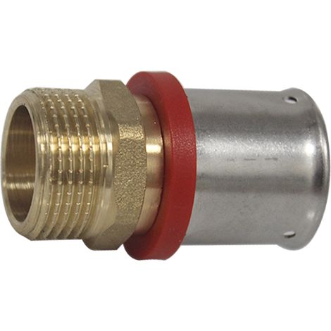 Raccord multicouche à sertir droit mâle (20/27) 3/4" - Ø26x3,0 - MULTIPEX (1/3)