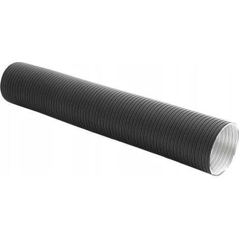 TUBO ALLUMINIO FLEX ALLUNGABILE A 3MT- Diam. 60 Nero- DK- pezzi 1