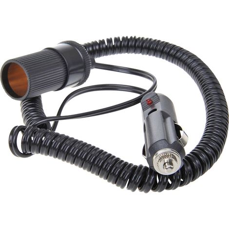 IWH Spiral-Verlängerungskabel 3 Meter 12/24 Volt Belastbarkeit Strom max.=10 A   12 oder 24 V/DC