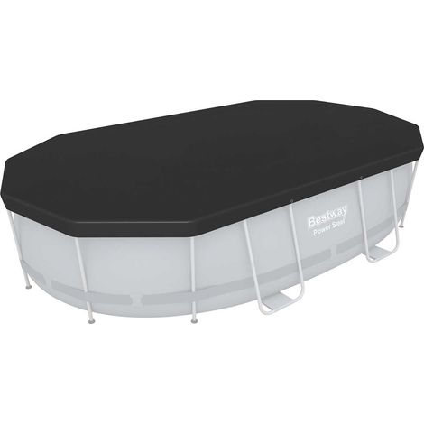 Poolzubehör Bestway oval pool cover Ablauflöcher Seil (1/5)