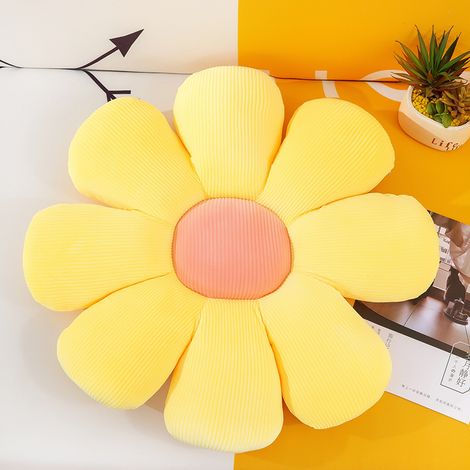 Filiyano-Coussin tournesol, coussin en forme de fleur, coussin de sol floral, coussin d'assise, décoration mignonne pour chambre et coussin moelleux (1/4)