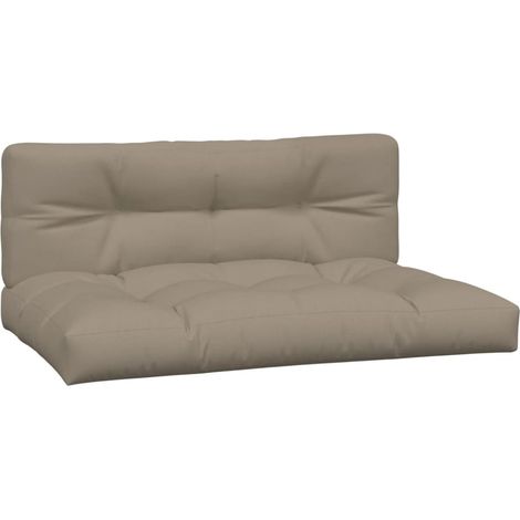 Maison Exclusive - Cojines para palets 2 unidades tela gris taupé