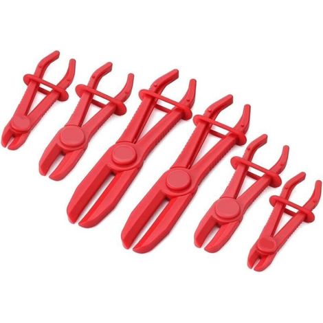 Colliers de serrage, lot de 6 - Collier de serrage pour durite de carburant, outil de serrage flexible, pince à collier de serrage, pour durites de carburant et de frein (1/4)