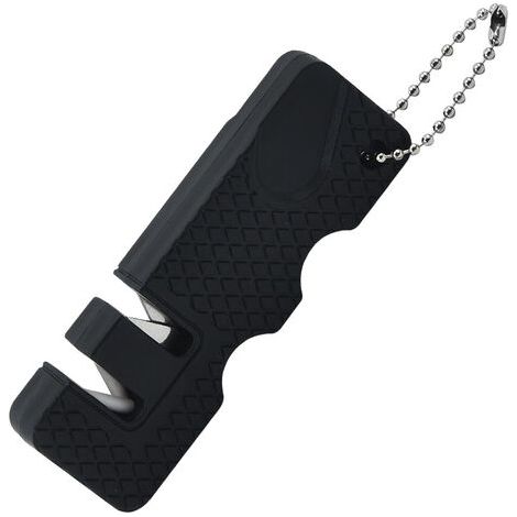 2 Pcs Mini Aiguiseur de Couteau Pierre Aiguiseur de Couteau Outils d'extérieur Cuisine Multifonction Portable Mini Pierre à Aiguiser pour Voyage en Plein Air, Noir,Fonepro (1/5)