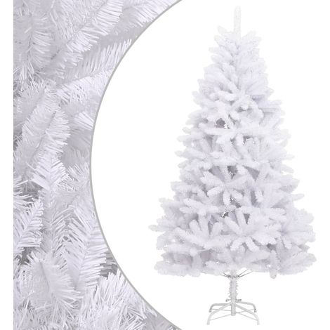 Künstlicher Weihnachtsbaum Klappbar mit Ständer Weiß 210 cm