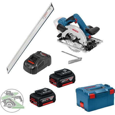 Bosch Akku-Kreissäge GKS 18V-57 G + 2x 5,0Ah + Ladegerät GAL 1880 CV + FSN 1600 (1/5)