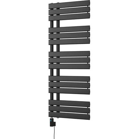 Tristan - Black Electric Towel Rail H1292mm x W500mm 600w Thermostatic WIFI (1/3)