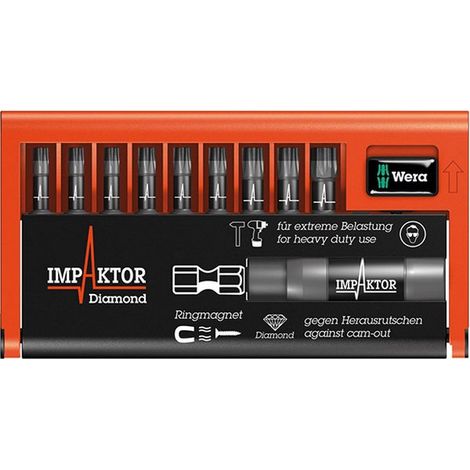Wera Juego de puntas Impaktor acero 10 piezas