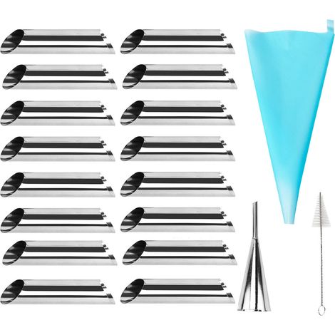 1 pièce Moule à cannoli Tube en acier inoxydable, forme tubulaire, diamètre 2,7 cm, longueur 12,5 cm, antiadhésif (1/5)