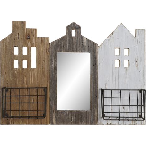 Paulownia Metallmetallhalter 57x10x40 3d Brown Houses Metallmaterial Paulownia mehrfarbiger Farbfamilienmantel, Schnapphalter und Details Details (1/3)