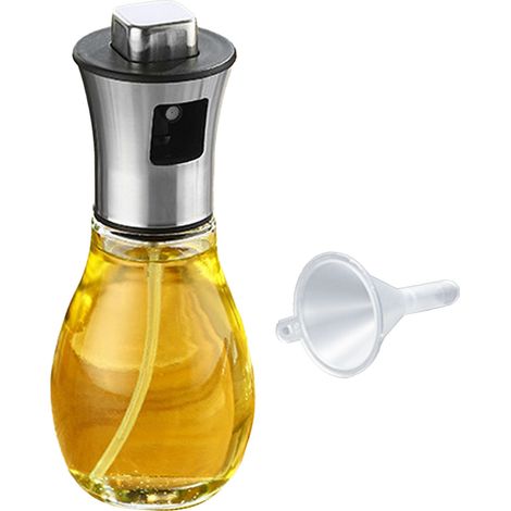 Bouteille d'huile pulvérisateur à pression 200ml verre, distributeur d'huile pour cuisine cuisson, vaporisateur uniforme (1/5)