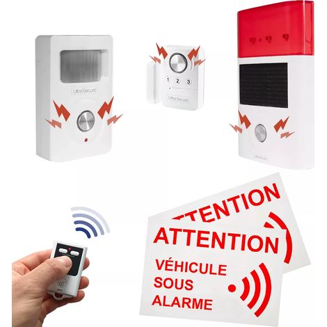 Alarme autonome sans-fil bateau ESSENTIEL 2 - Détecteur 4-en-1 + mouvement + sirène solaire + télécommande (gamme BT) (1/5)