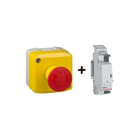 Legrand - Du00e9clencheur u00e0 u00e9mission de tension 110 u00e0 415V (ET) + arru00eat d'urgence - Ru00e9f. : 406278+XALK178E (1/5)