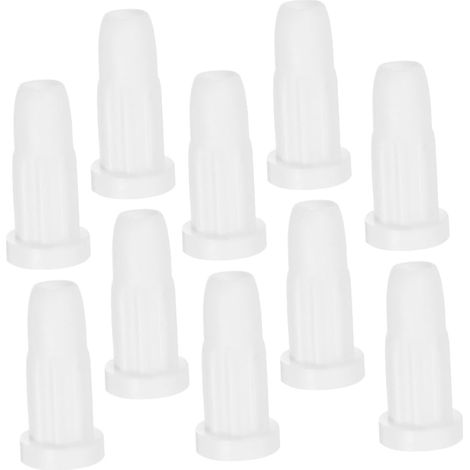 Packung mit 10 Kunststoffhülsen für Babybetträder einfach zu montieren und zu entfernen, sicher und langlebig. (1/5)