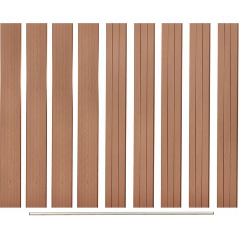 Ersatz-Zaunbretter 9 Stk. WPC 170 cm Braun vidaXL
