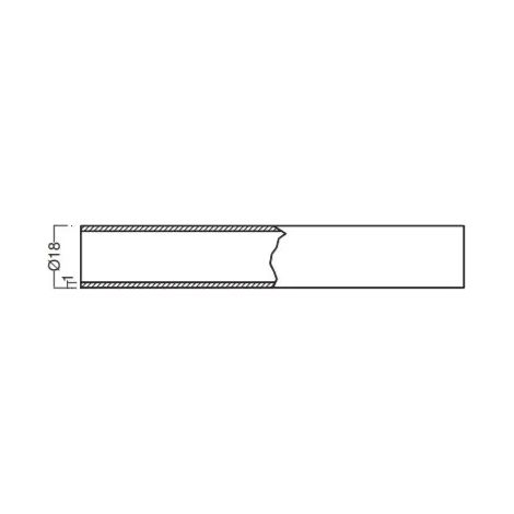 TUBO INOX D.18 mm TAHUMA AISI304 (1/5)