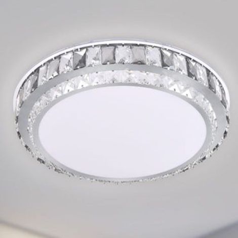 Trade Shop - Copy Of Plafoniera Da Soffitto 65w ø50cm Led Design A Strati Cristalli Fiori Luce Fredda 08220 -