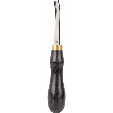 Leather Tool DIY Leathercraft Leather Edging Tool Leather Edge Tool Leather Chamfering Cutting Tool (Black 8MM) (1/5)