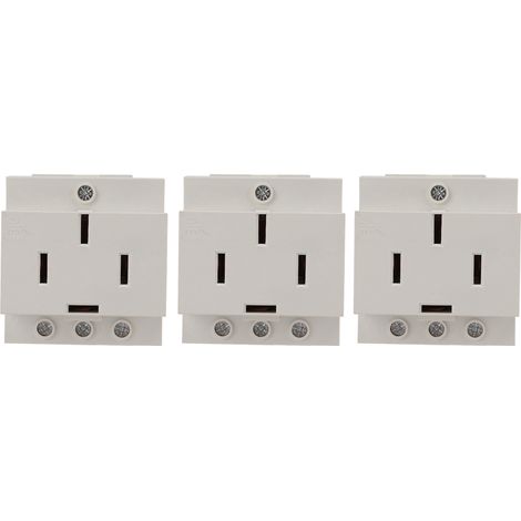 Prise électrique ignifuge 440VAC 30A, capacité de surcharge élevée, installation facile, lot de 3 interrupteurs muraux 30-425A (1/5)