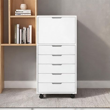 Meuble de rangement de bureau en melamine 48 x 40 x 100 cm (1/5)