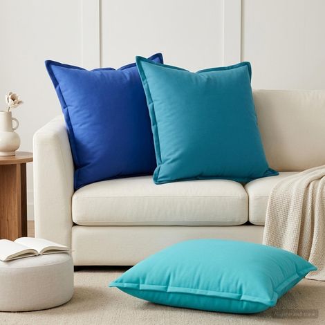 vidaXL Funda de almohada 6 uds. HOUTEN Tuquesa 80 x 80 cm Poliéster (1/5)