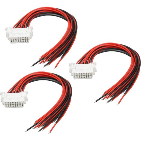 Lot de 3 câbles rallonge OBD2 30 cm connecteur femelle 16 broches interface diagnostic pour voiture J1962 (1/5)