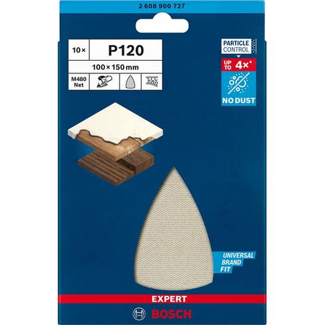 Bosch Accessories EXPERT M480 2608900727 Schleifnetz für Multischleifer ungelocht Körnung (num) 120 (1/5)