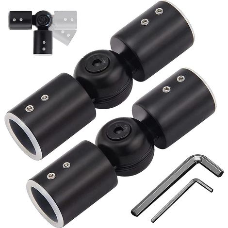 Eckverbinder für Gardinenstangen, verstellbarer Eckverbinder für 1-Zoll-Erkerfenster C-- (1/5)