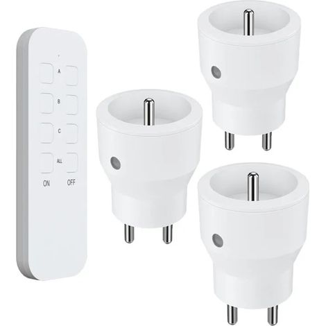 Los 3 Innensteckdosen mit Fernbedienung - KYF - 2300W - Inklusive Fernbedienung (1/3)