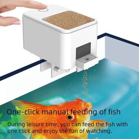 Aquarium Distributeur Automatique pour Poisson, 100ml Réglable Contrôle des Applications WiFi, Double Protection Antiblocage, Contrôle Précis, Minuterie d'alimentation pour Poissons