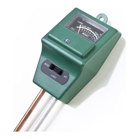 3-in-1-Gerät: Boden-pH-Tester, Wasserfeuchtigkeitsmesser, Sonnenlichtmesser, Pflanzentester, geeignet für Blumen, Hydrokultur, digitale Analysegeräte und Gartengeräte