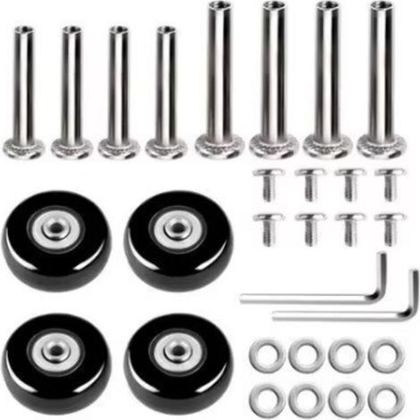 CCYKXA 50 x 18 mm 4 Stück Gepäckkoffer-Ersatzräder Gummi-Lenkrollenlager Reparatursätze (1/4)