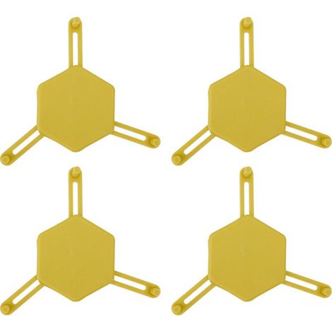 4 Coasters Hexagonaux Modulables - Lot de 4 Dessous de Verre et Sous-Assiettes Multifonctionnels Jaune Vif (1/5)