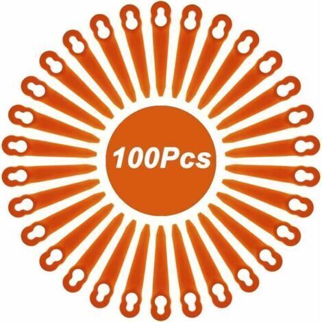 Lot de 100 Lames Compatible pour Coupe Bordure Stihl PolyCut 2 2 PolyCut 3 2, FSA 45 FSA 57 FSE 52, Lames en Plastique pour Coupe Bordure Stihl sans Fil H166 (1/5)