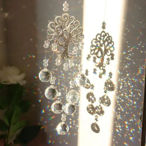 « Attrape-soleil radieux « Arbre de Vie », décoration de fenêtre de jardin, carillon éolien » (1/5)