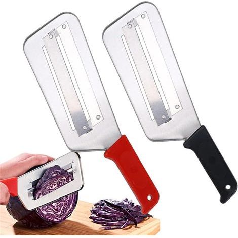 Set mit 2 manuellen Gemüseschneidern, Gemüsehobel, manueller Mandolinen-Zwiebelschneider für Zwiebeln, Tomaten, Karotten, Gurken (1/5)