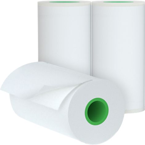 Papier thermique adhésif longue durée PeriPage, conservation 2 ans, 56 x 30 mm / 2,2 x 1,2 po, sans BPA, étiquettes adhésives noires pour imprimante thermique PeriPage A6/A8/A9, lot de 3 rouleaux (1/5)