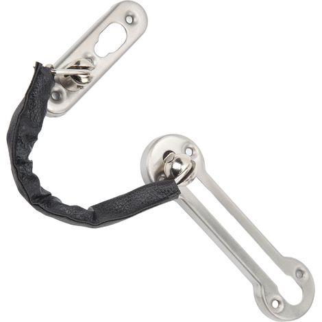Serrure de porte à chaîne en acier inoxydable, protection de sécurité pour hôtel et appartement, verrou de porte avec chaîne résistante (1/5)