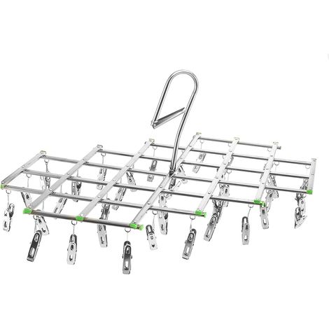 Mini sèche-linge avec 35 pinces de séchage pliables pour le camping (1/3)
